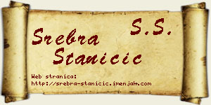 Srebra Staničić vizit kartica